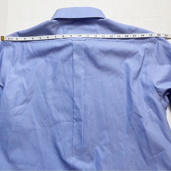 ✨NEW!✨ ROUNDTREE & YORKE Gold Label Long Sleeve Non Iron Pinpoint Shirt - 16/33 - Picture 9 of 11